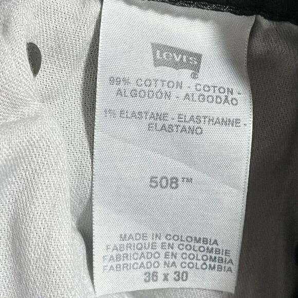 Levi’s 505 Regular Tapered Leg Jeans Size 36x30 Black Zip Fly Men’s NEW - Picture 6 of 8